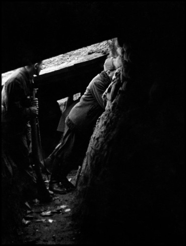 SPAIN. Asturias. Oviedo. January–February 1937. Republican soldiers in trenches.