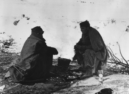 SPAIN. Teruel (Aragon front). December 1937.
"The Spanish Civil War".
Loyalist soldiers during the battle for this strategically located hilltop town on one major route to Barcelona.