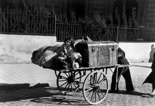 SPAIN. Spanish Civil War (1936-9). 
BARCELONA. January 1939. Evacuating the city which was being heavily bombed by fascist planes, as General FRANCO's troops rapidly approached.
The Spanish Civil War broke out in 1936, when part of the Spanish army rebelled against the Second Republic, a democratic government elected in 1931. It gained international dimensions when Fascist Germany and Italy began supporting the military uprising, led by General Franco, with weapons and soldiers. The USSR helped the Republic, and a significant contingent of volunteers joined the International Brigades and fought for the Republic. The conflict became the symbol of a larger conflict between Fascists and Communists. The war ended in 1939 with Franco's victory over the Republicans.