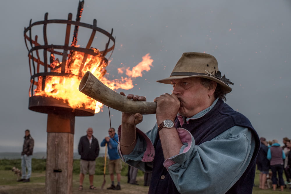 Midsummer’s Eve Bonfire Chapel Carn Brea